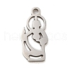 Non-Tarnish 304 Stainless Steel Pendants STAS-S123-02P-1
