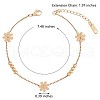 Stainless Steel Daisy Flowers Ankle with Box Chains for Women JA196B-3