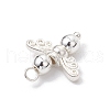 10Pcs Electroplated Synthetic Non-magnetic Hematite Beaded Angel Charms PALLOY-JF03636-01-5