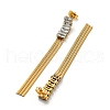 Ion Plating(IP) Cubic Zirconia Dangle Stud Earrings EJEW-D083-02G-2