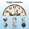 MDF Printed Wall Clock HJEW-WH0058-019-3