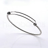 Adjustable 201 Stainless Steel Expandable Bangles NJEW-S105-PJ215-65-1