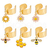 304 Stainless Steel Open Cuff Rings RJEW-UN00015-1