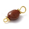 Natural Jade Links Connectors PALLOY-JF01091-08-3