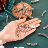 Kissitty 18pcs 9 style Tibetan Style Alloy Tube Beads FIND-KS0001-27-6