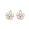 Brass Micro Pave Clear Cubic Zirconia Pendants KK-K351-42B-G-1