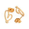304 Stainless Steel Stud Earring Findings STAS-D371-05G-2