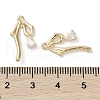 Brass Micro Pave Clear Cubic Zirconia Pendants KK-G491-20B-G-3