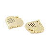 Brass Micro Pave Clear Cubic Zirconia Pendants ZIRC-P120-09G-2