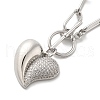 Brass Micro Pave Cubic Zirconia Pendant Necklaces NJEW-S385-01A-P-2