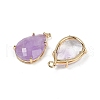 Natural Amethyst Faceted Pendants G-K347-05G-07-2