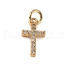 Brass Micro Pave Clear Cubic Zirconia Charms KK-WH0035-77-1