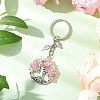 Flat Round with Tree of Life Alloy Keychains KEYC-MZ00039-01-2
