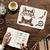 Large Plastic Reusable Drawing Painting Stencils Templates DIY-WH0202-479-3