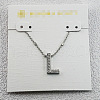 Brass Initial Pendant Necklaces for Women FS-WG8E27F-38-1