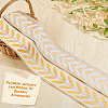 Polyester Jacquard Leaf Ribbon OCOR-WH0097-08C-4