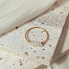 Mother's Day Jewellery 304 Stainless Steel with Natural Baroque Pearl Rondelle Beaded Finger Rings FS-WG39983-01-4
