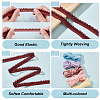 BENECREAT 10Pcs 10 Colors Nylon Elastic Flower Edge Lace Trim Ribbons DIY-BC0013-31-4