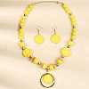 Flat Round Acrylic Pendant Necklaces & Dangle Earrings Sets FS-WGD2FC2-01-3