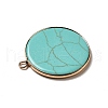 Synthetic Turquoise Dyed Pendants G-A213-01G-11-3