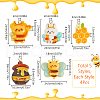 SUNNYCLUE 20Pcs 5 Styles  Bee Theme Opaque Resin Pendants RESI-SC0003-48-2