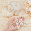 DICOSMETIC 20 Yards 2 Styles Cotton Lace Ribbon OCOR-DC0001-14-3
