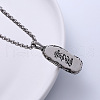 Stylish Stainless Steel Om Mani Amulet Pendant Necklaces for Men VQ2787-4