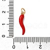 Brass Enamel Pendants KK-P303-07A-G-3