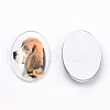 Puppy Photo Flatback Glass Cabochons X-GGLA-S034-25x18-034-2