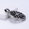 Viking Compass Punk Street Style Stainless Steel Pendant Necklaces for Men JN8027-4