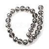 Transparent Electroplate Glass Beads Strands EGLA-N002-34F-F02-4