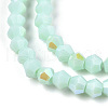 Opaque Solid Color Electroplate Glass Beads Strands X-EGLA-A039-P2mm-L20-2