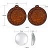 DIY Flat Round Pendant Making Kit DIY-LS0003-90-3