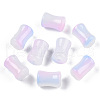 Transparent Spray Painted Glass Beads GLAA-N035-035-G04-2