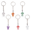 6Pcs 6 Styles Gemstone Keychians KEYC-FH00006-1