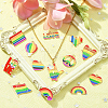 Rainbow Style Alloy Enamel Pendants FIND-CJC0004-43G-6