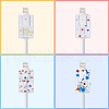 HOBBIESAY 4 Pairs 4 Style TPU Data Cable Protective Sleeve AJEW-HY0001-31-5