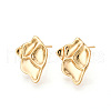 Brass Stud Earring Findings KK-N263-13G-1