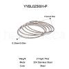 5Pcs European and American Style 304 Stainless Steel Plain Bangles for Women SA7331-2-1