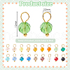 114Pcs 19 Colors Glass Charms PALLOY-PH01699-2