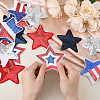 SUPERFINDINGS 24Pcs 6 Style Star Computerized Embroidery Polyester Iron On Sequins Patches PATC-FH0001-03-3