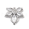 Brass Micro Pave Cubic Zirconia Pendants KK-K371-37P-1