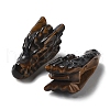 Natural Tiger Eye Healing Dragon Head Figurines DJEW-L010-05F-2
