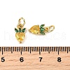 Brass Micro Pave Cubic Zirconia Charms ZIRC-H119-06G-01-3