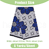Flower Pattern Polyester Fabric DIY-WH0453-85-2