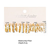 6Pairs Alloy with Plastic Imitation Pearl Stud Earrings & Hoop Earrings WG38505-04-2