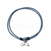 Whale Fishtail Alloy Charm Bracelets BJEW-JB11853-3