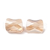 Electroplate Glass Beads GLAA-D016-14G-2