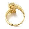 Brass Micro Pave Cubic Zirconia Rings for Women RJEW-E295-28G-3
