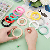   12Pcs 12 Colors Ring Silicone Beads SIL-PH0001-21-3